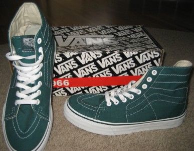 NEW VANS SHOES DECONSTRUCT SK8 HI 7 M 8.5 W TEAL GREEN  