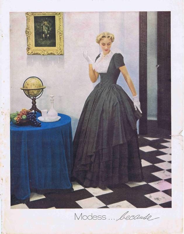 1949 =VINTAGE AD   MODESS FEMININE HYGIENE #3  