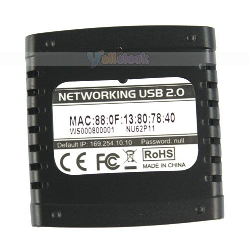 USB Ethernet Networking LPR Print Server Share1Hub DHCP  