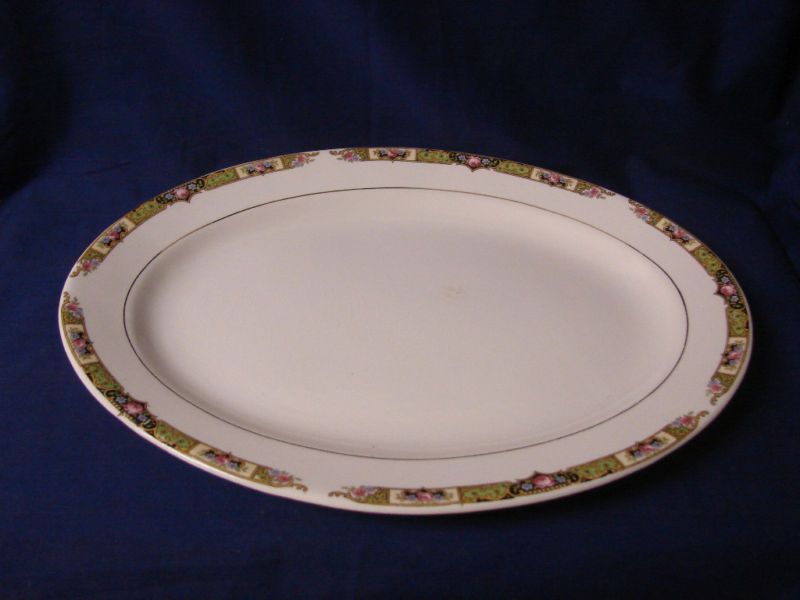 Thompson Pottery Co. Chartreuse, Aladdin, Serv Platter  