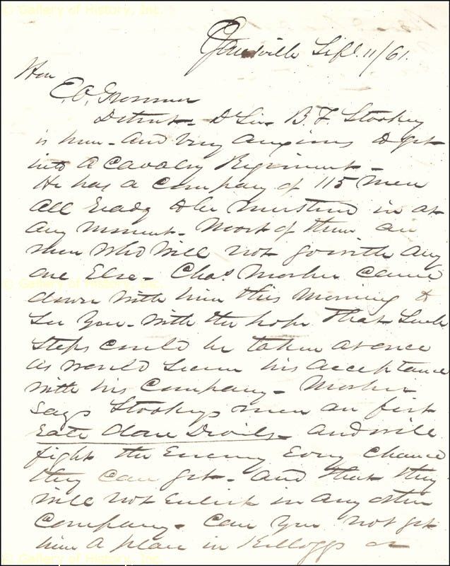 CIVIL WAR   CONFEDERATE   AUTOGRAPH LETTER SIGNED  