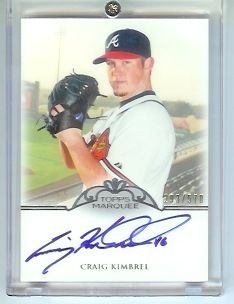 2011 TOPPS MARQUEE CRAIG KIMBREL AUTO 293/570  