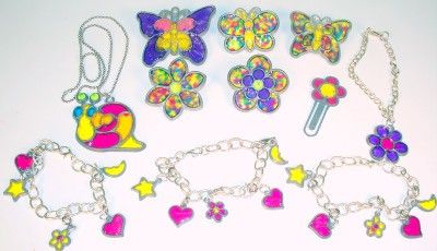 NEW 10 Stained Glass Garden Jewelry Party Favors +BONUS  