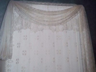 FILIGREE WHITE LACE WINDOW SCARF 42 X 216 WLFS331  