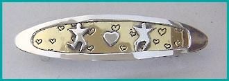 925 FAR FETCHED DANCING HEART BARRETTE  