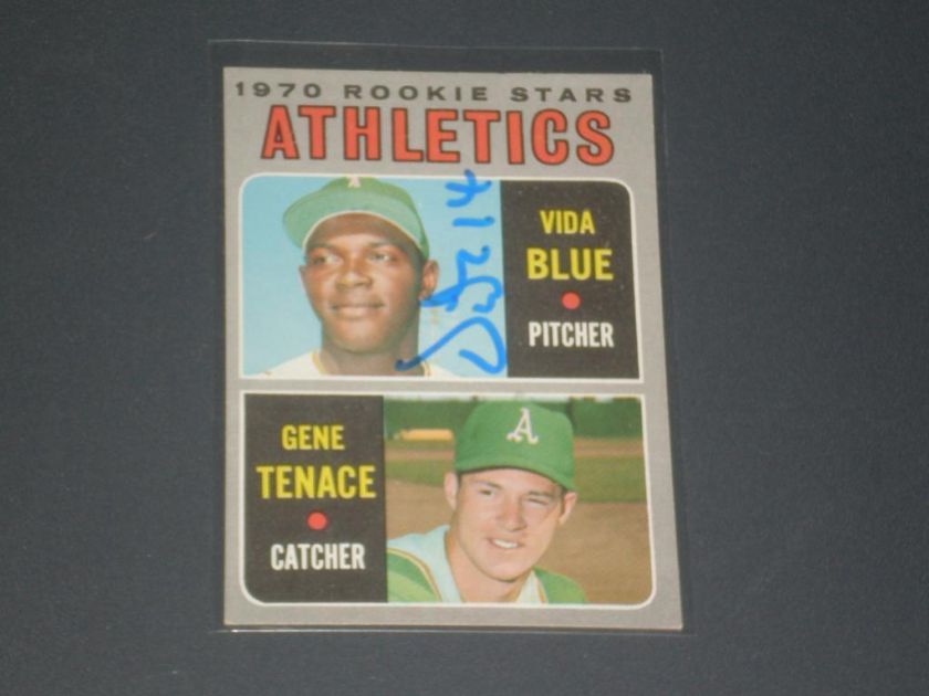 Vida Blue Rookie Signed 1970 Topps Card #21 JSA  