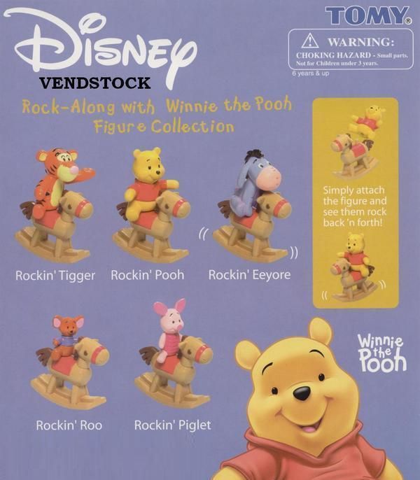 DISNEY WINNIE THE POOH ROCK ALONG MINI CAKE TOPPERS  