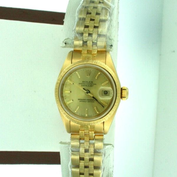 Rolex President RARE Florentine Finish 18k Ladies Watch  