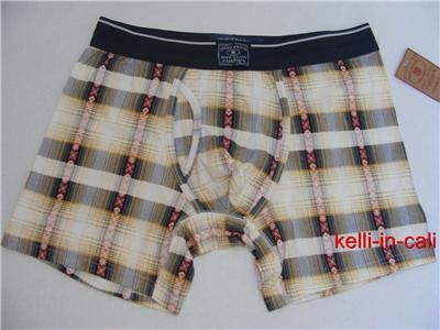   MENs PLAID NORDIC Print Boxer Briefs Shorts Underwear NEW  