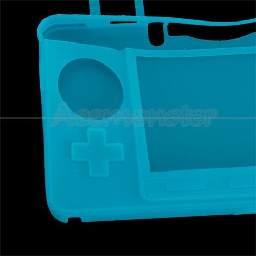 New Blue Soft Silicone Skin Cover Case for Nintendo N3DS 3DS US Free 