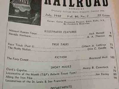 Vintage Pulp RAILROAD MAGAZINE   JULY 1948 Full Issue  