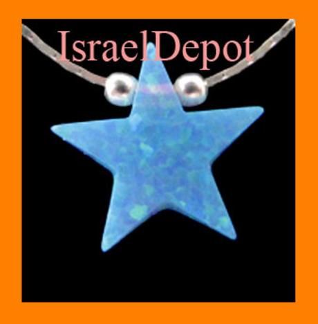 stunning brand new sterling 925 silver necklace fire blue opal star 