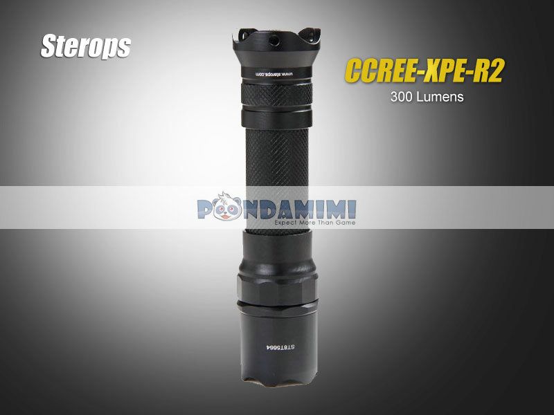   Military LED Flashlight Sterops SFB 8T CCREE XPE R2 300 LM LED