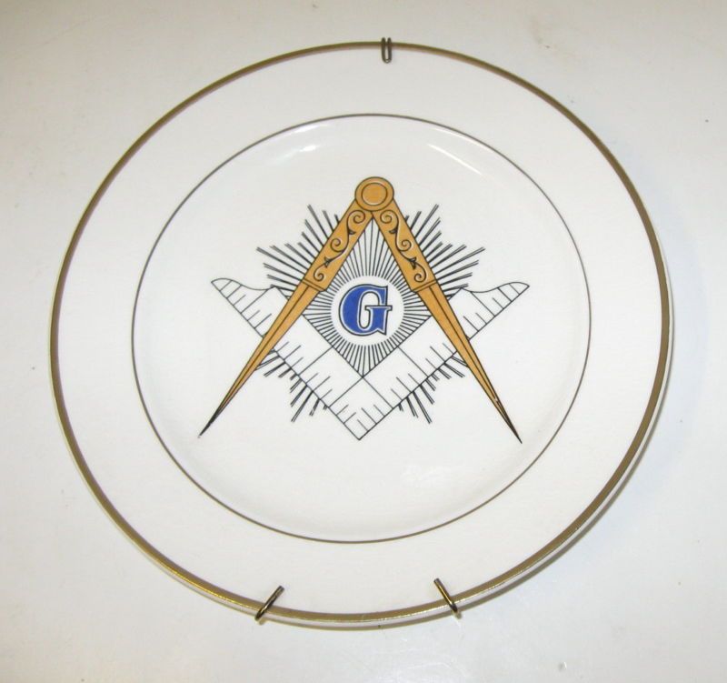 MASONIC CREST 24k GOLD 10 PLATE, MASON  