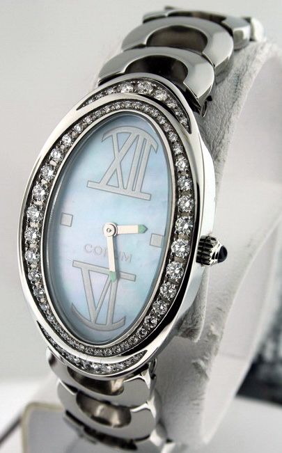 Corum Oval, NEW Stainless Diamond Ladies Watch.  