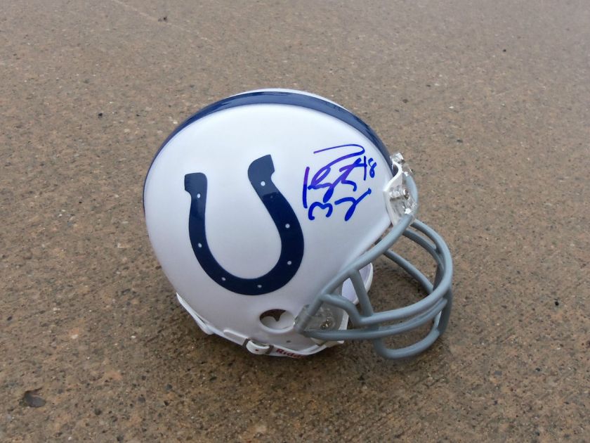 Indianapolis Colts #18 PEYTON MANNING Signed Autographed Mini Helmet 