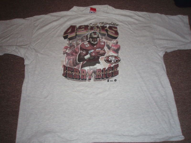 VINTAGE 90S NFL 49ERS JERRY RICE T SHIRT SIZE 5XL  