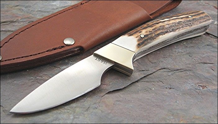 Schrade Lill Finger Genuine Stag Handles Fixed Blade Knife Brand NEW 