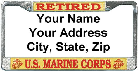 Address Labels USMC Retired LFM02 (Frames)  