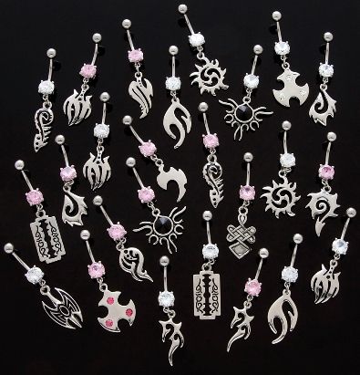 LOT DE 10 PIERCING NOMBRIL LUXE NEUF TOUS DIFFERENTS  