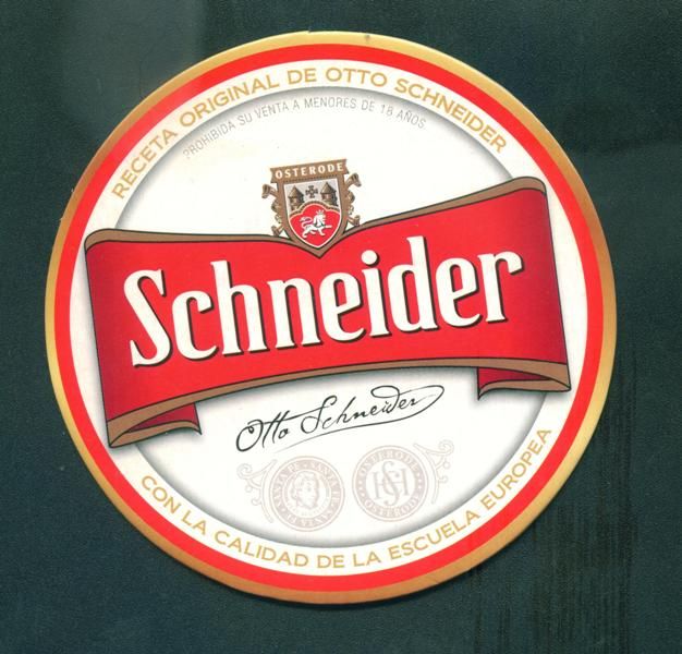 SCHNEIDER BEER COASTER OTTO SCHNEIDER CERVEZA ARGENTINA  