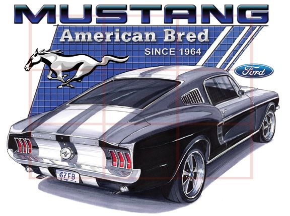 1967 Ford Mustang Fastback Official T shirt 7055  