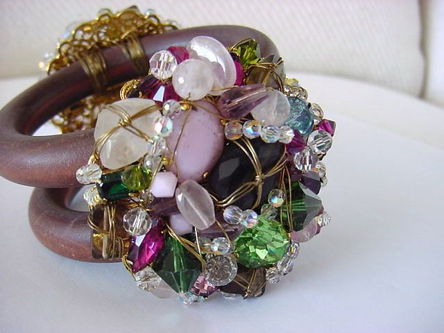 ERICKSON BEAMON Jeweled Bangles UNIQUE NEW Smashing  