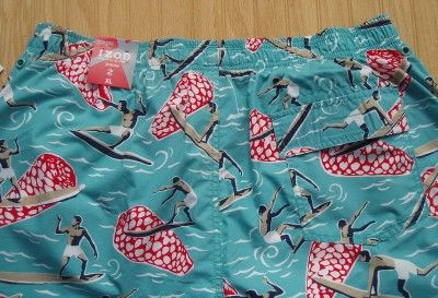 Mens NWT New IZOD Surfer Surfboad Swim Trunks Sz XL  