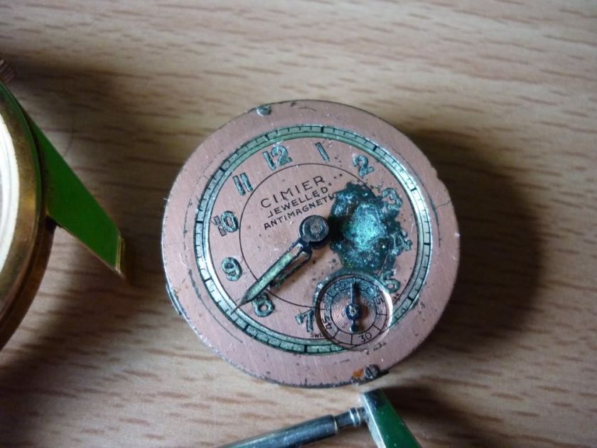 Vintage mechanical watch parts inc a Cimier movement  