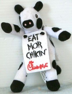 2009 Chick fil A PLUSH COW Eat Mor Chikin TOY  