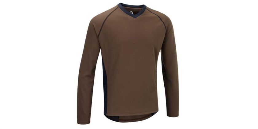 Trail Long Sleeve Off Road MTB Jersey Brown/Black  