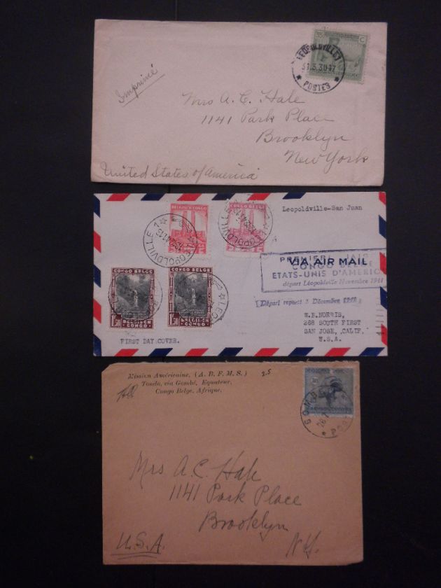 BELGIAN CONGO  Grouping of 18 covers. All to US. Nice lot  