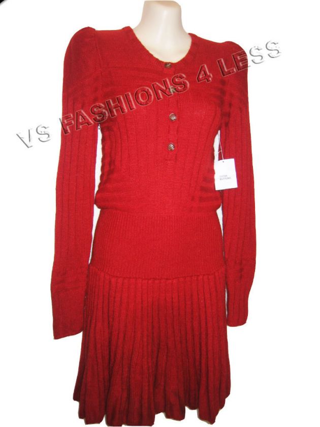 VICTORIAS SECRET SECRET PLEATED SWEATERDRESS M $78  