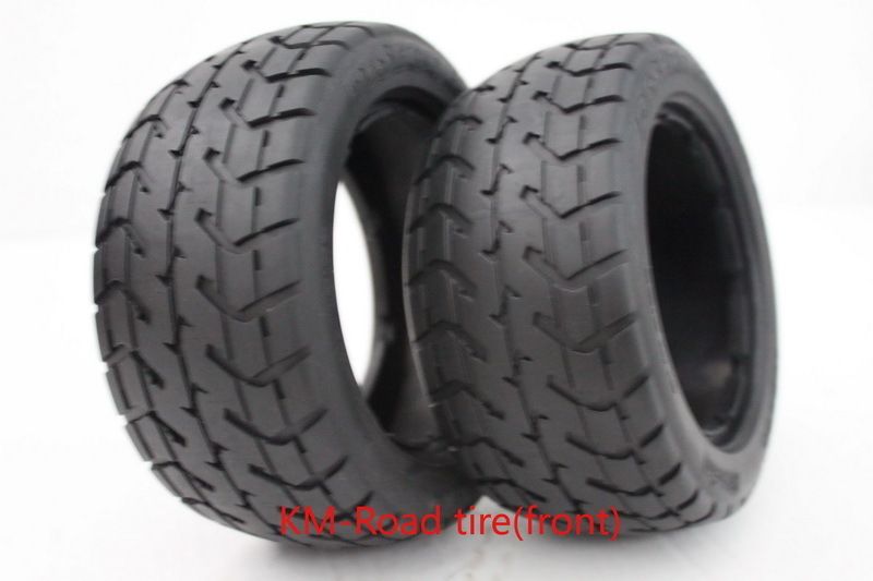 kingmotor front on road tires fit 1/5 baja 5B, 2PCS,  