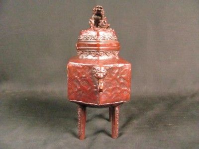 JAPANESE VINTAGE BRONZE INCENSE BURNER KORO SHI SHI NR  