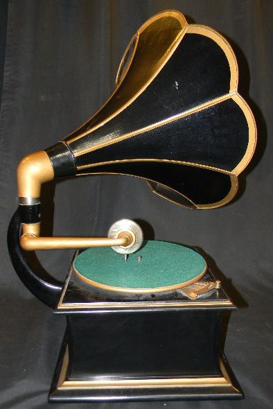 ANTIQUE 1910 COLUMBIA GRAPHOPHONE PHONOGRAPH W HORN  