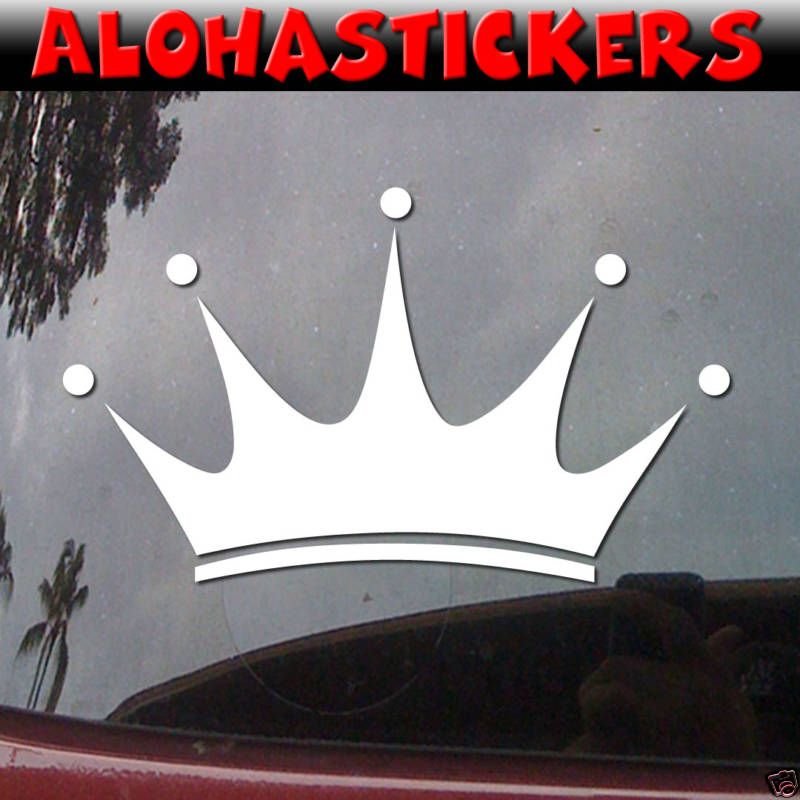 PRINCESS CROWN Vinyl Decal Car Truck Window Sticker G33  