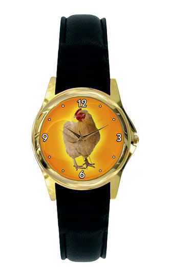 CHICKEN LADIES CHILDS WATCH GOLD or SILVER HEN A16  