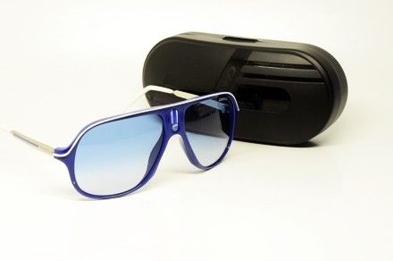 CARRERA SAFARI/A 6SV SUNGLASSES BLUE WHITE PALLADIUM PLASTIC AZURE 