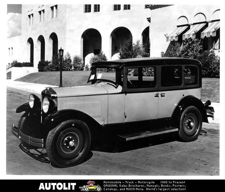 1928 Hupmobile Six Sedan Factory Photo  