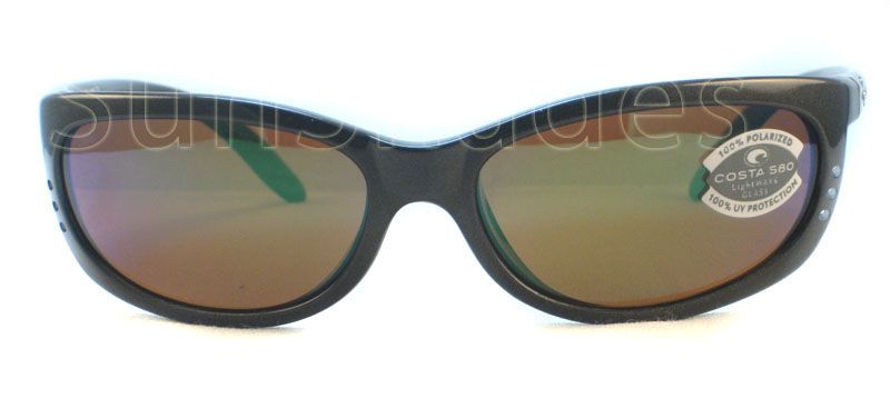 Costa del Mar Fathom Gunmetal Green Polarized 580 Glass Lens 