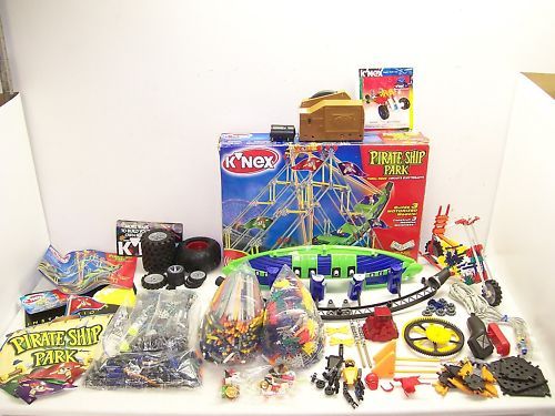 HUGE LOT OF KNEX PIRATE SHIP PARK GEARS MOTORS & MORE  