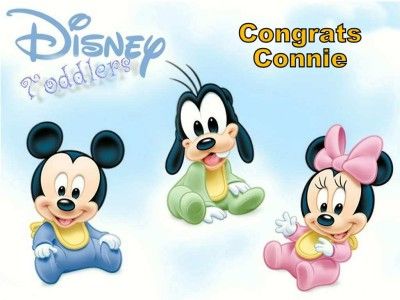 Disney Mickey Baby Shower Edible Image Cake Topper  