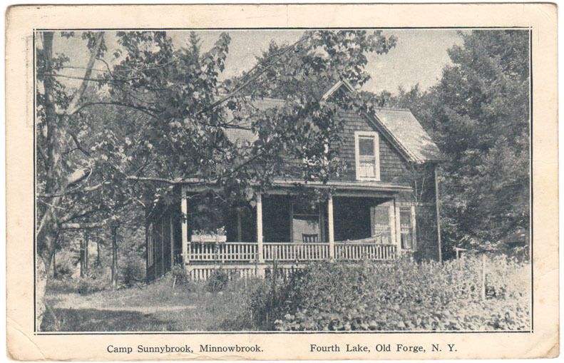   NY   FOURTH LAKE CAMP SUNNYBROOK   Postcard 4th Adirondacks  