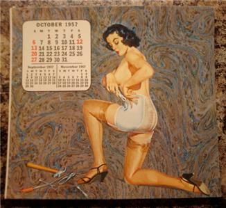   ESQUIRE PIN UP GIRLS Desk Calendar Pages 11 Months Brule NICE  