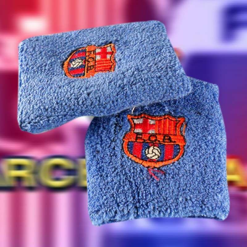 New FC Barcelona Blue Wrist Protector Wristbands Brace  