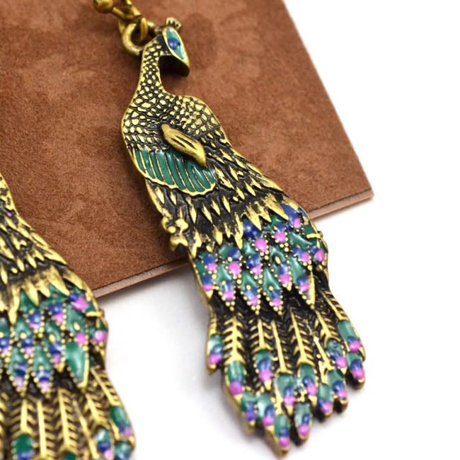 Original Lucky Brand Peacock Bird Drop Earrings JB33  