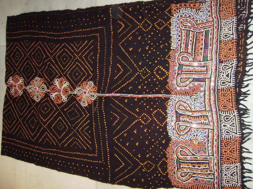 RARE VINTAGE RABARI WEDDING SHAWL Tapestry TEXTILE  