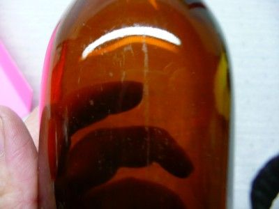 Embossed Picnic Beer Bottle alcohol brown old with cap vintage retro 