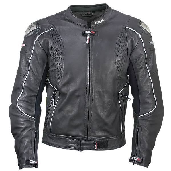   Armored Mens Leather Motorcycle Jacket Perforated Leather Panels M 3X
